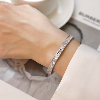 [Leaves]KELLY BRACELET DIAMOND PAVED