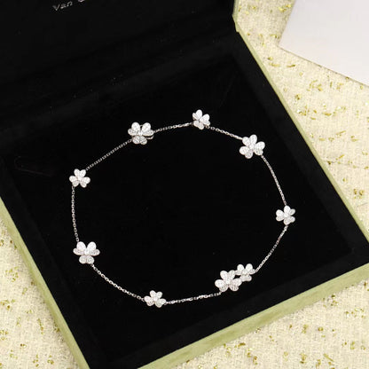 [Leaves]FRIVOLE SILVER 9 FLOWERS NECKLACE