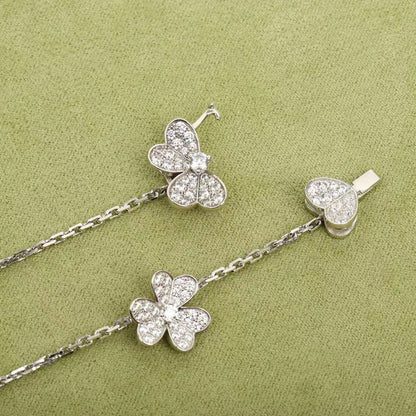 [Leaves]FRIVOLE SILVER 9 FLOWERS NECKLACE