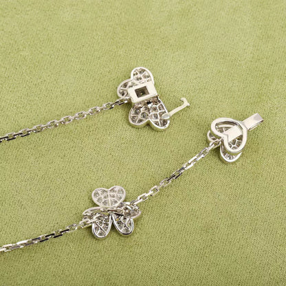 [Leaves]FRIVOLE SILVER 9 FLOWERS NECKLACE
