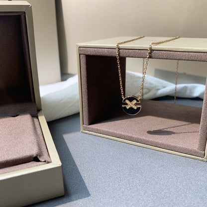 [Leaves]JEUX DE ROSE GOLD DIAMOND NECKLACE