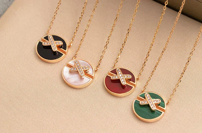 [Leaves]JEUX DE ROSE GOLD DIAMOND NECKLACE