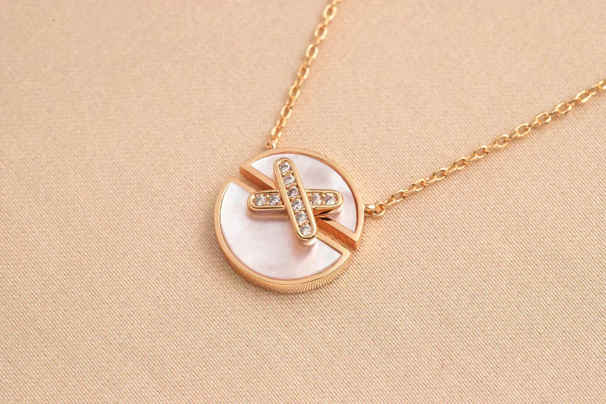 [Leaves]JEUX DE ROSE GOLD DIAMOND NECKLACE