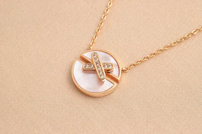[Leaves]JEUX DE ROSE GOLD DIAMOND NECKLACE