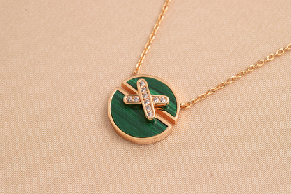 [Leaves]JEUX DE ROSE GOLD DIAMOND NECKLACE