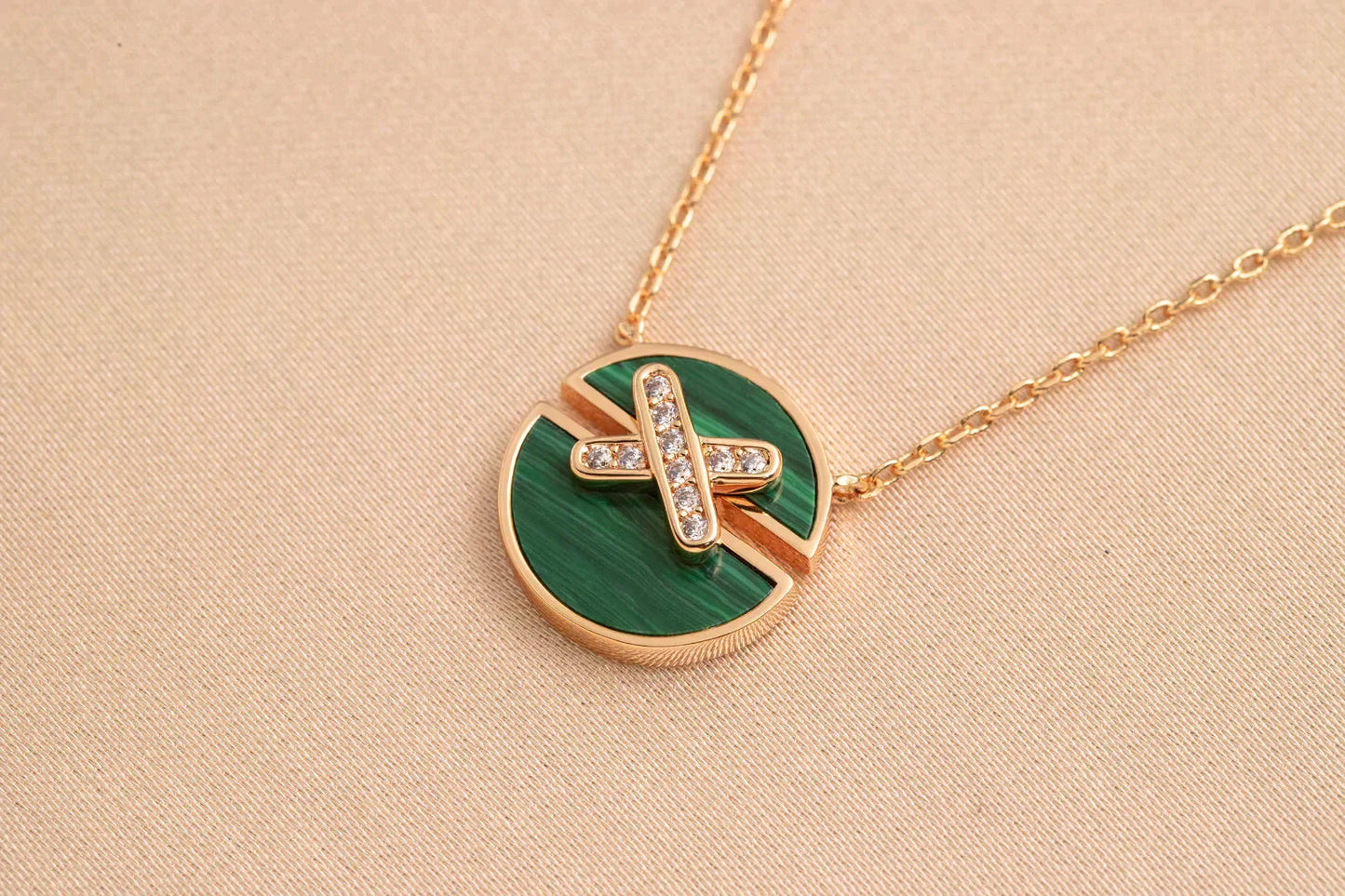 [Leaves]JEUX DE ROSE GOLD DIAMOND NECKLACE