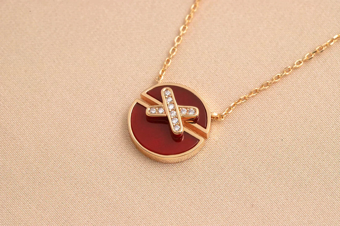 [Leaves]JEUX DE ROSE GOLD DIAMOND NECKLACE