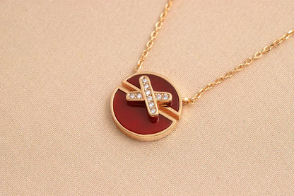 [Leaves]JEUX DE ROSE GOLD DIAMOND NECKLACE