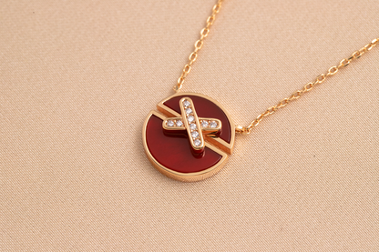 [Leaves]JEUX DE ROSE GOLD DIAMOND NECKLACE