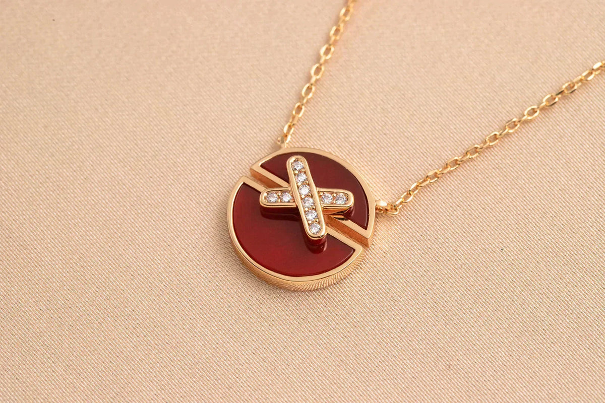 [Leaves]JEUX DE ROSE GOLD DIAMOND NECKLACE