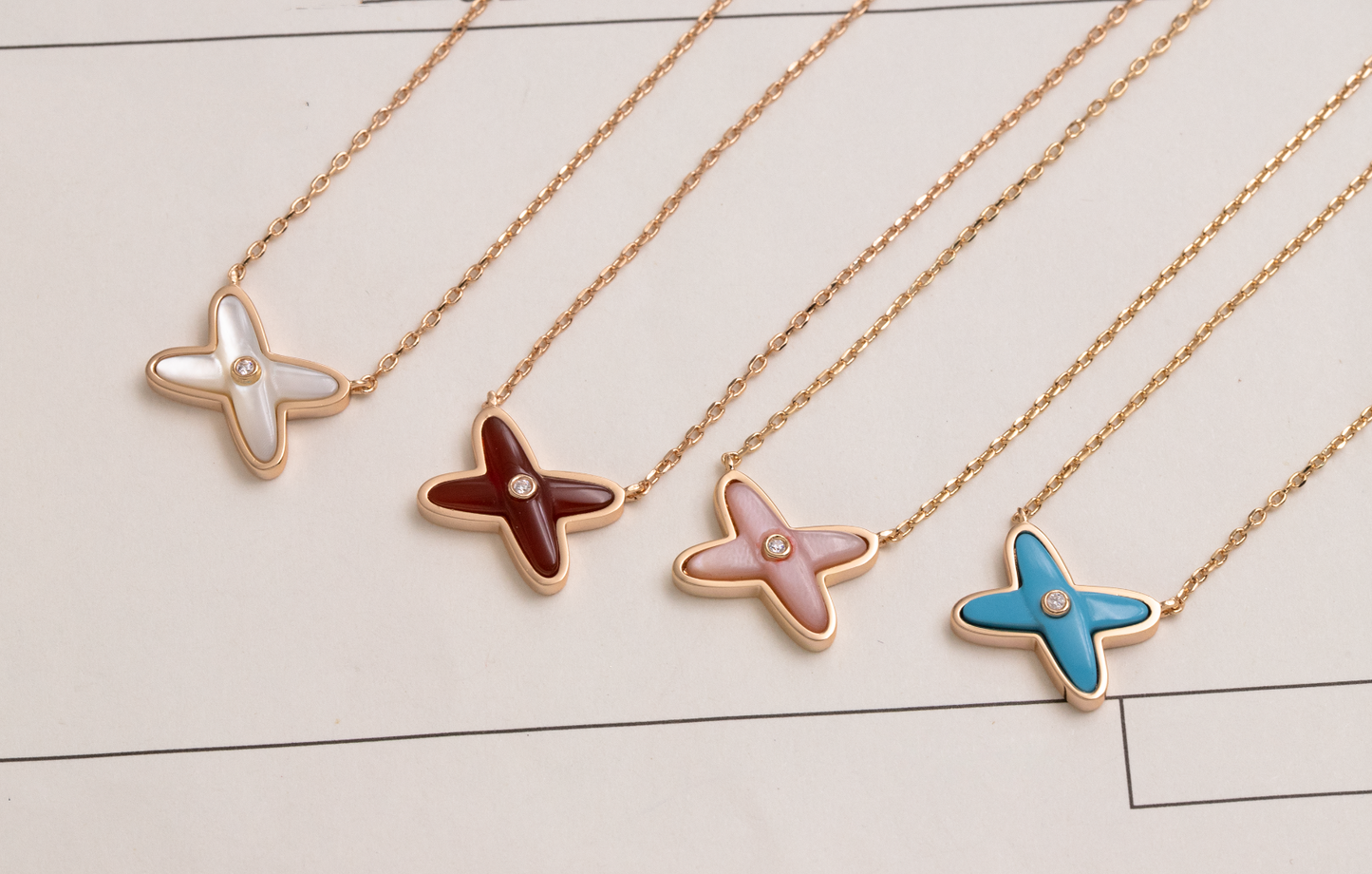 [Leaves]JEUX DE NECKLACE 1 DIAMOND