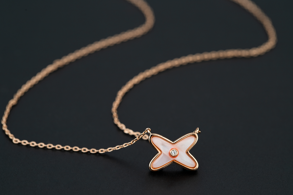 [Leaves]JEUX DE NECKLACE 1 DIAMOND