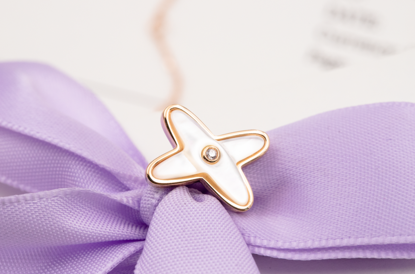 [Leaves]JEUX DE WHITE MOP ROSE GOLD DIAMOND EARRINGS