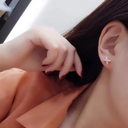 [Leaves]JEUX DE GOLD DIAMOND EARRINGS