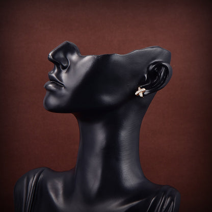 [Leaves]JEUX DE GOLD DIAMOND EARRINGS