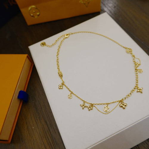 [Leaves]BLOOMING SUPPLE NECKLACE BRASS