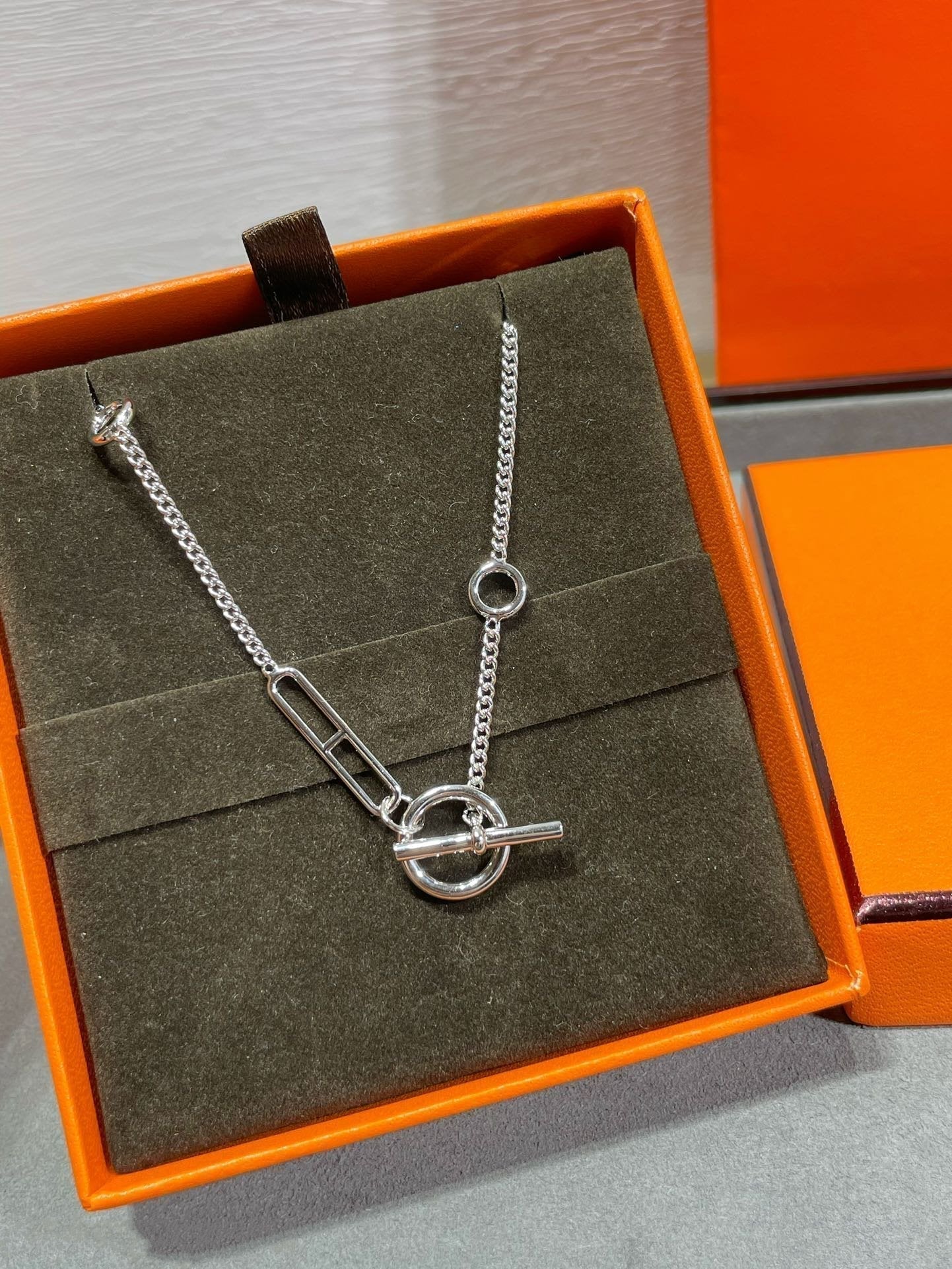 [Leaves]HM STERLING CHAINE D'ANCRE HEART