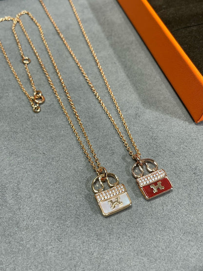 [Leaves]H CIRCE MOISSANITE PENDANT NECKLACE GOLD