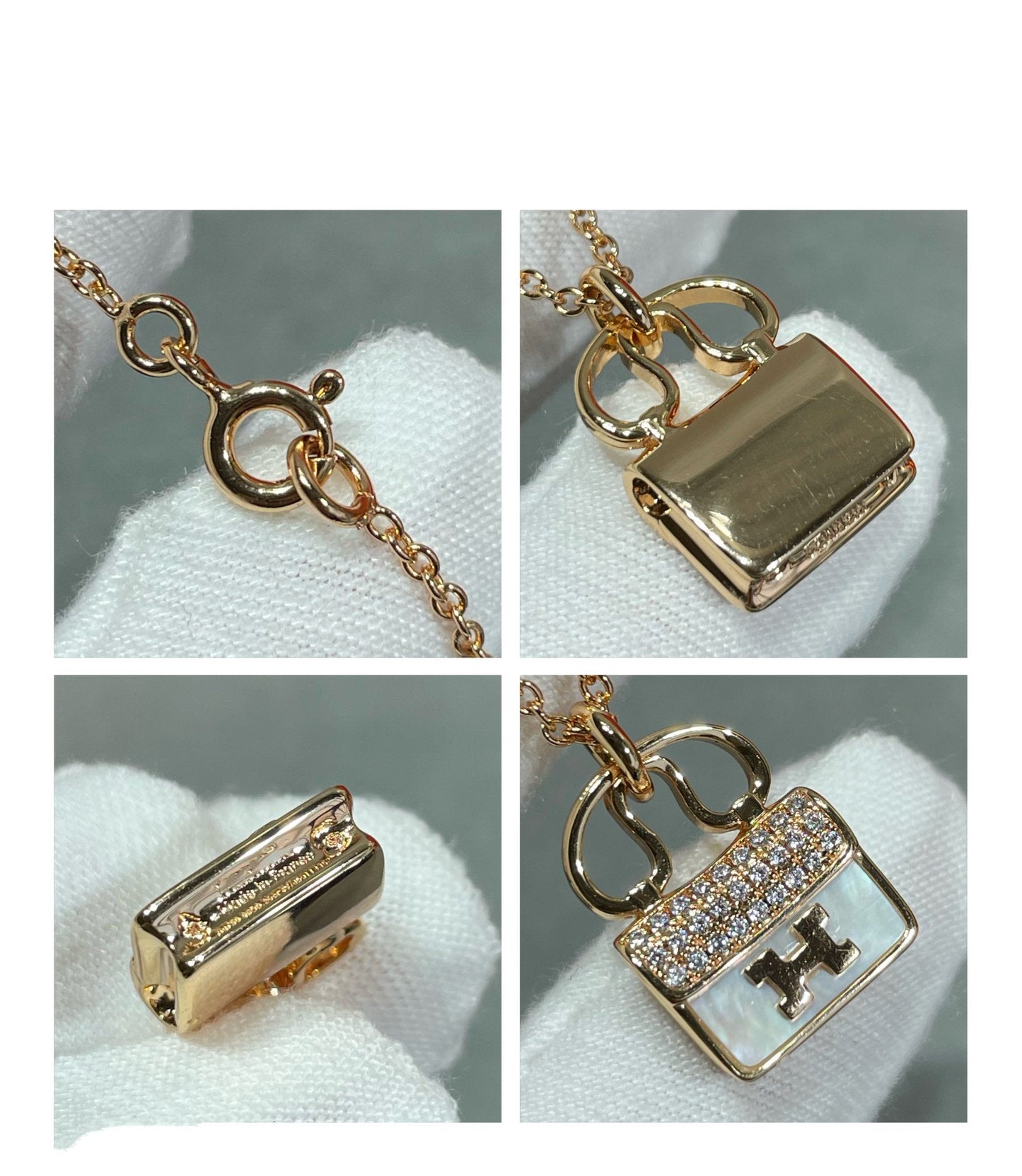[Leaves]H CIRCE MOISSANITE PENDANT NECKLACE GOLD