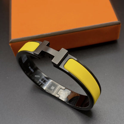 [Leaves]CLIC HM SO BLACK YELLOW BRACELET