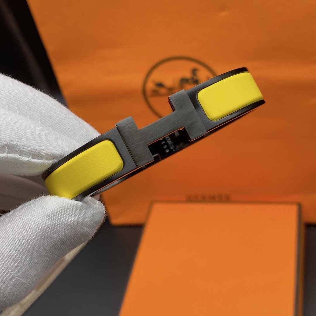 [Leaves]CLIC HM SO BLACK YELLOW BRACELET