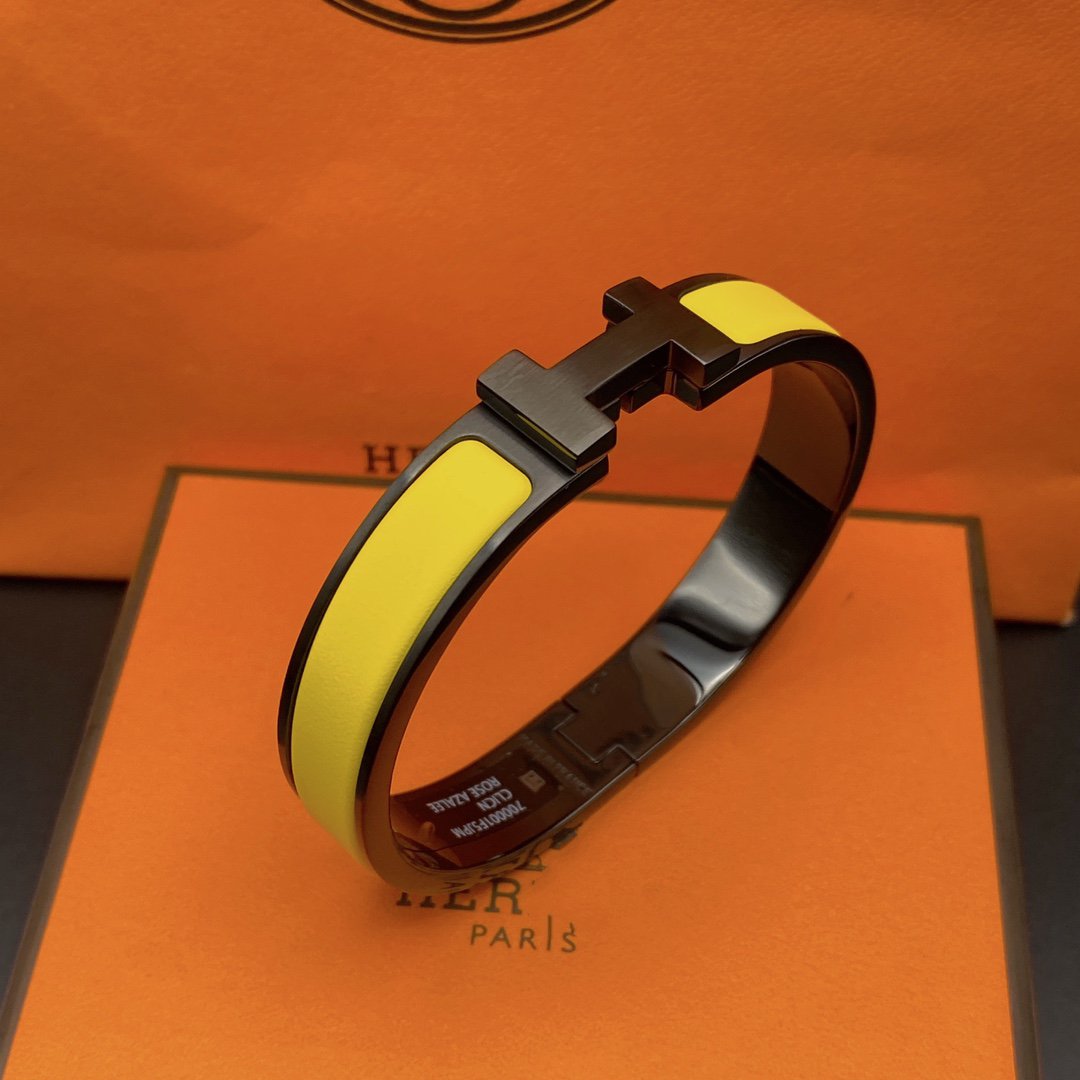 [Leaves]CLIC HM SO BLACK YELLOW BRACELET