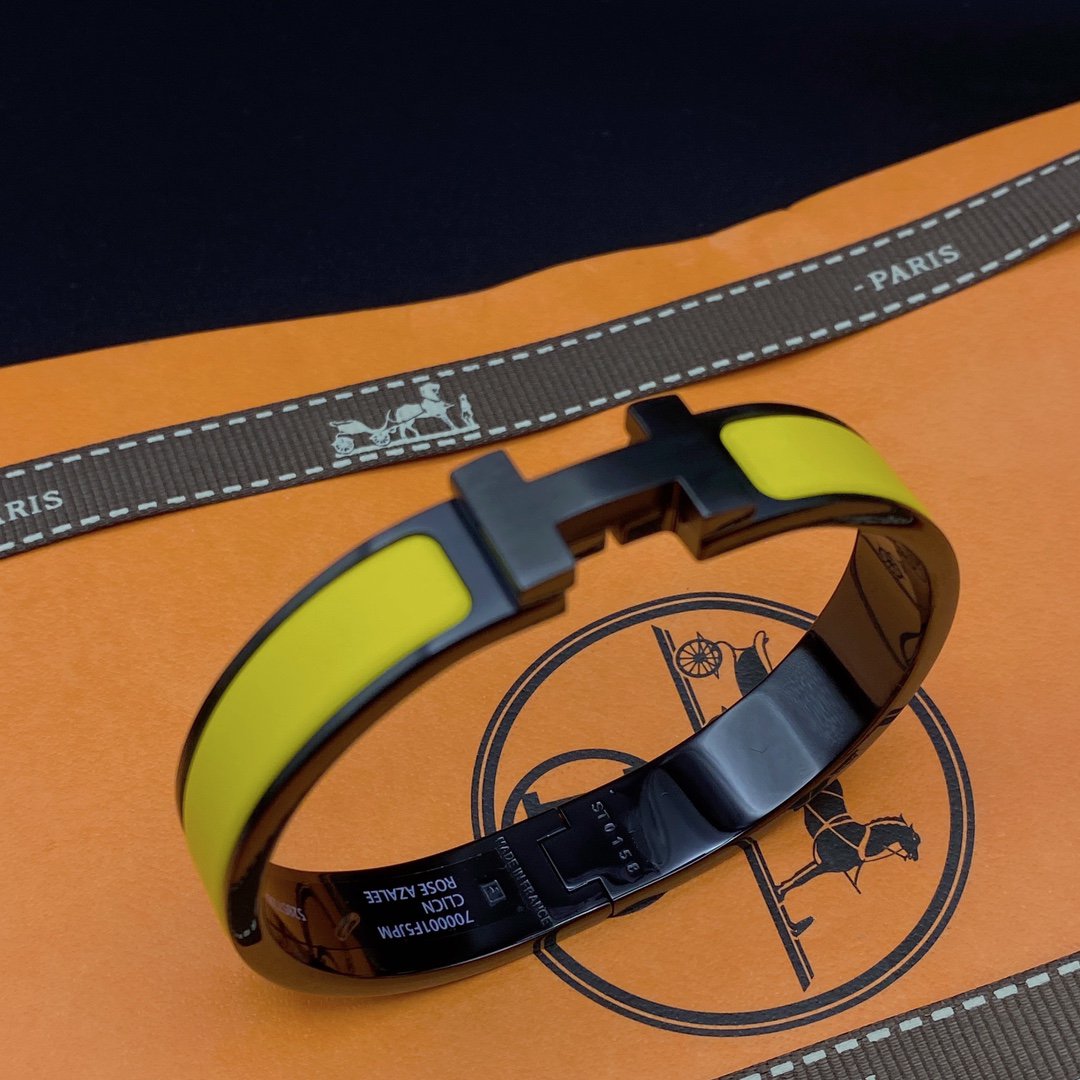 [Leaves]CLIC HM SO BLACK YELLOW BRACELET