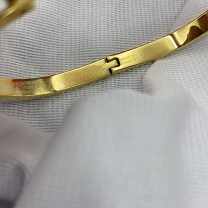 [Leaves]CLASSIC HM CLIC WHITE 8MM ENAMEL BRACELET