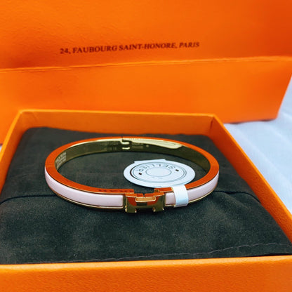 [Leaves]CLASSIC HM CLIC  PINK 8MM ENAMEL BRACELET