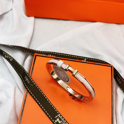 [Leaves]CLASSIC HM CLIC  PINK 8MM ENAMEL BRACELET