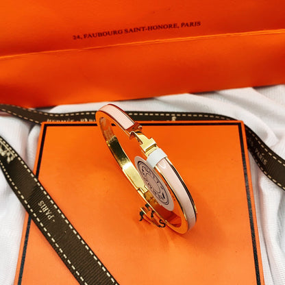 [Leaves]CLASSIC HM CLIC  PINK 8MM ENAMEL BRACELET