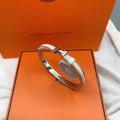 [Leaves]CLASSIC HM CLIC  PINK 8MM ENAMEL BRACELET