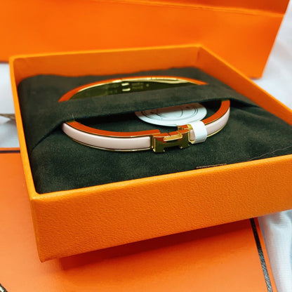 [Leaves]CLASSIC HM CLIC  PINK 8MM ENAMEL BRACELET