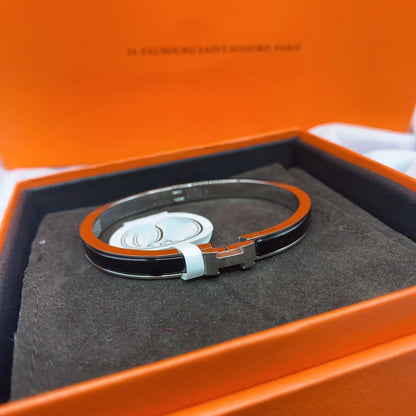 [Leaves]CLASSIC HM CLIC BLACK 8MM ENAMEL BRACELET