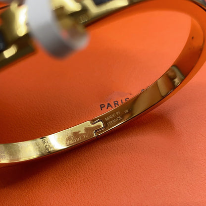 [Leaves]CLASSIC HM CLIC BLACK 8MM ENAMEL BRACELET