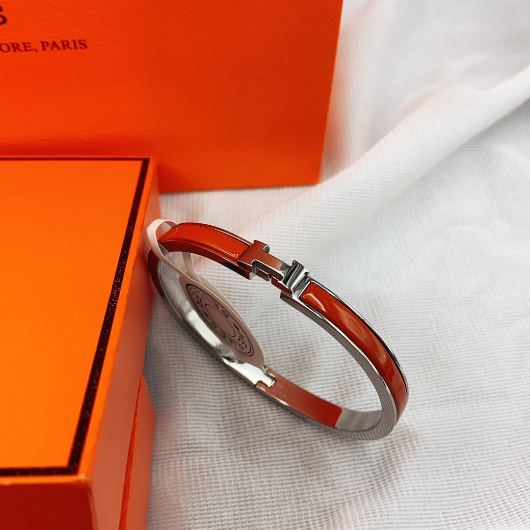 [Leaves]CLASSIC HM CLIC RED 8MM ENAMEL BRACELET