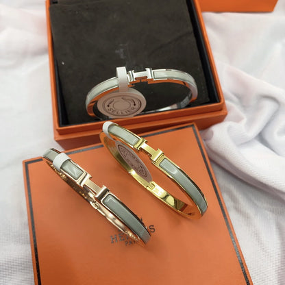 [Leaves]CLASSIC HM CLIC GREEN 8MM ENAMEL BRACELET