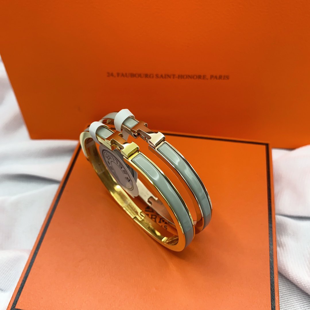 [Leaves]CLASSIC HM CLIC GREEN 8MM ENAMEL BRACELET