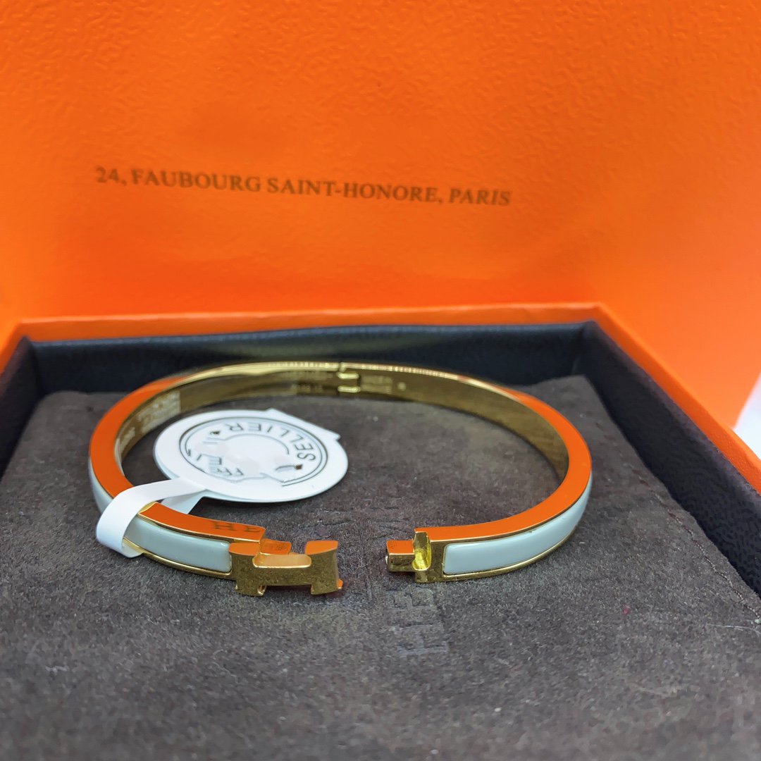 [Leaves]CLASSIC HM CLIC GREEN 8MM ENAMEL BRACELET