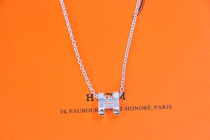 [Leaves]HM NECKLACE H LETTER OVAL SERIES