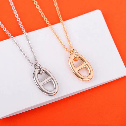 [Leaves]HM PIG NOSE NECKLACE