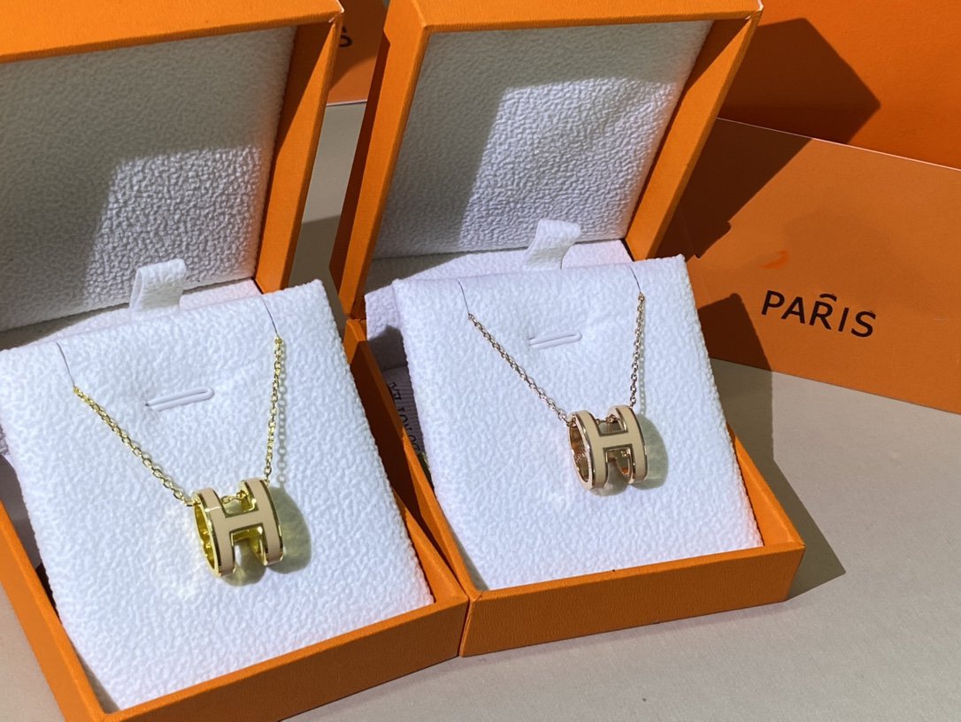 [Leaves]HM CLIC YELLOW ENAMEL GOLD NECKLACE
