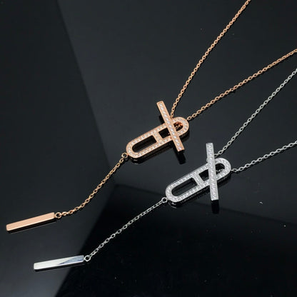 [Leaves]HM NECKLACE PLATINUM ROSE GOLD DIAMOND