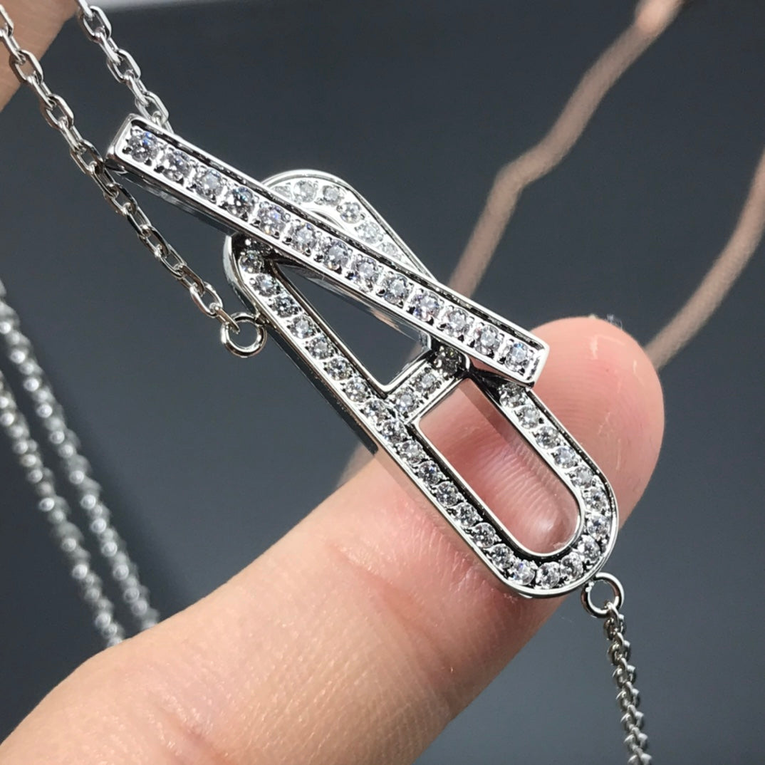 [Leaves]HM NECKLACE PLATINUM ROSE GOLD DIAMOND