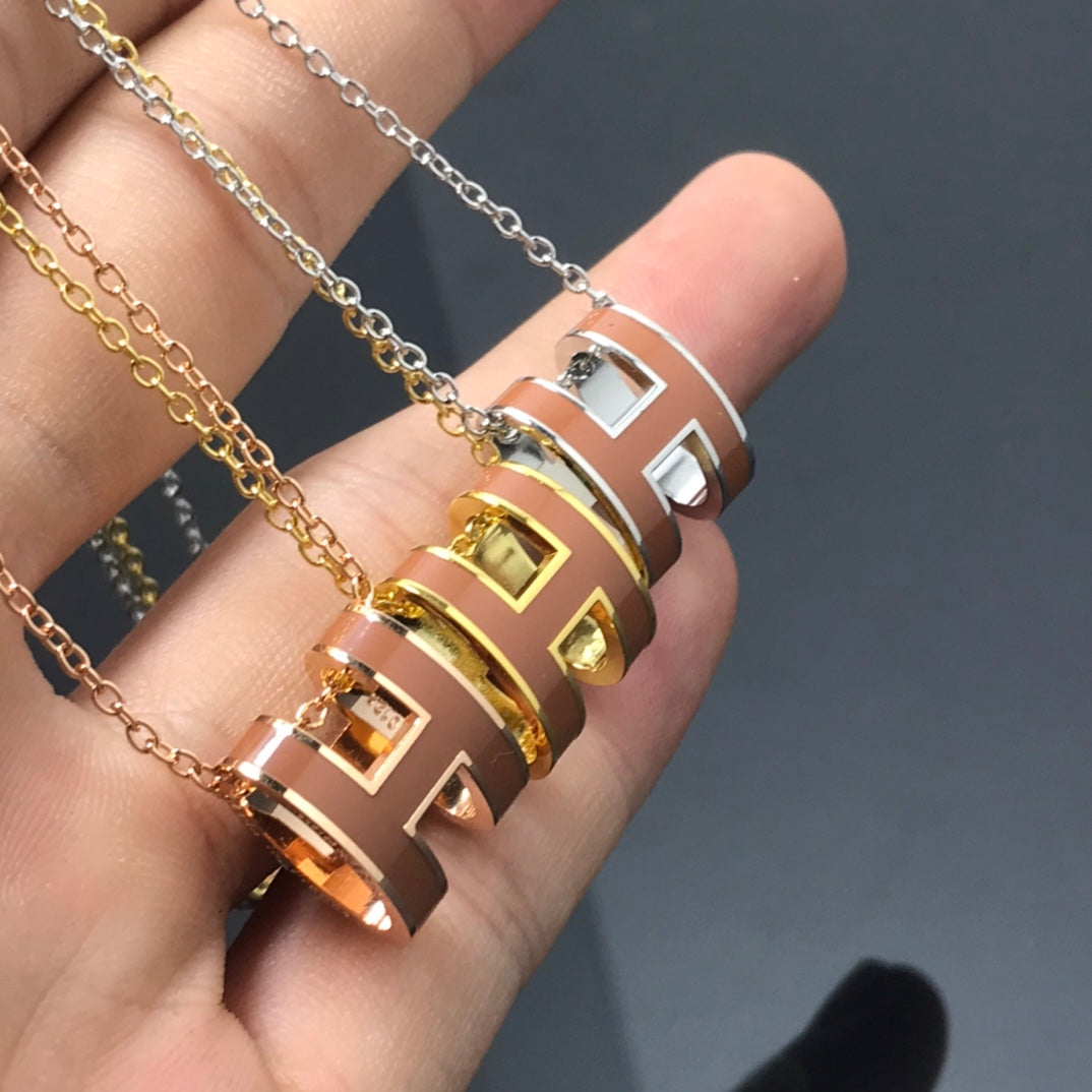 [Leaves]H NECKLACE BROWN