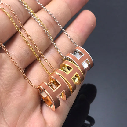 [Leaves]H NECKLACE BROWN