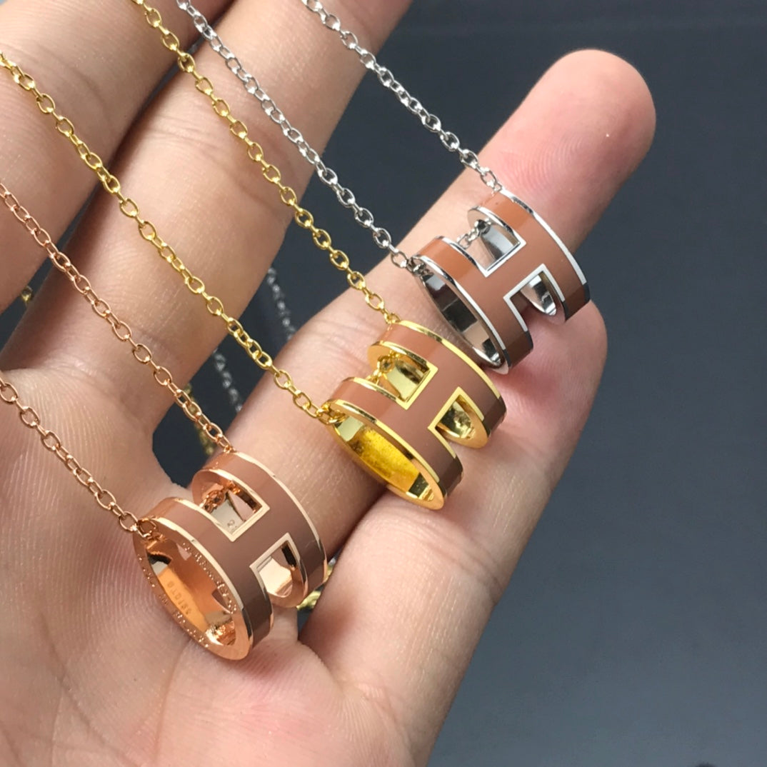 [Leaves]H NECKLACE BROWN