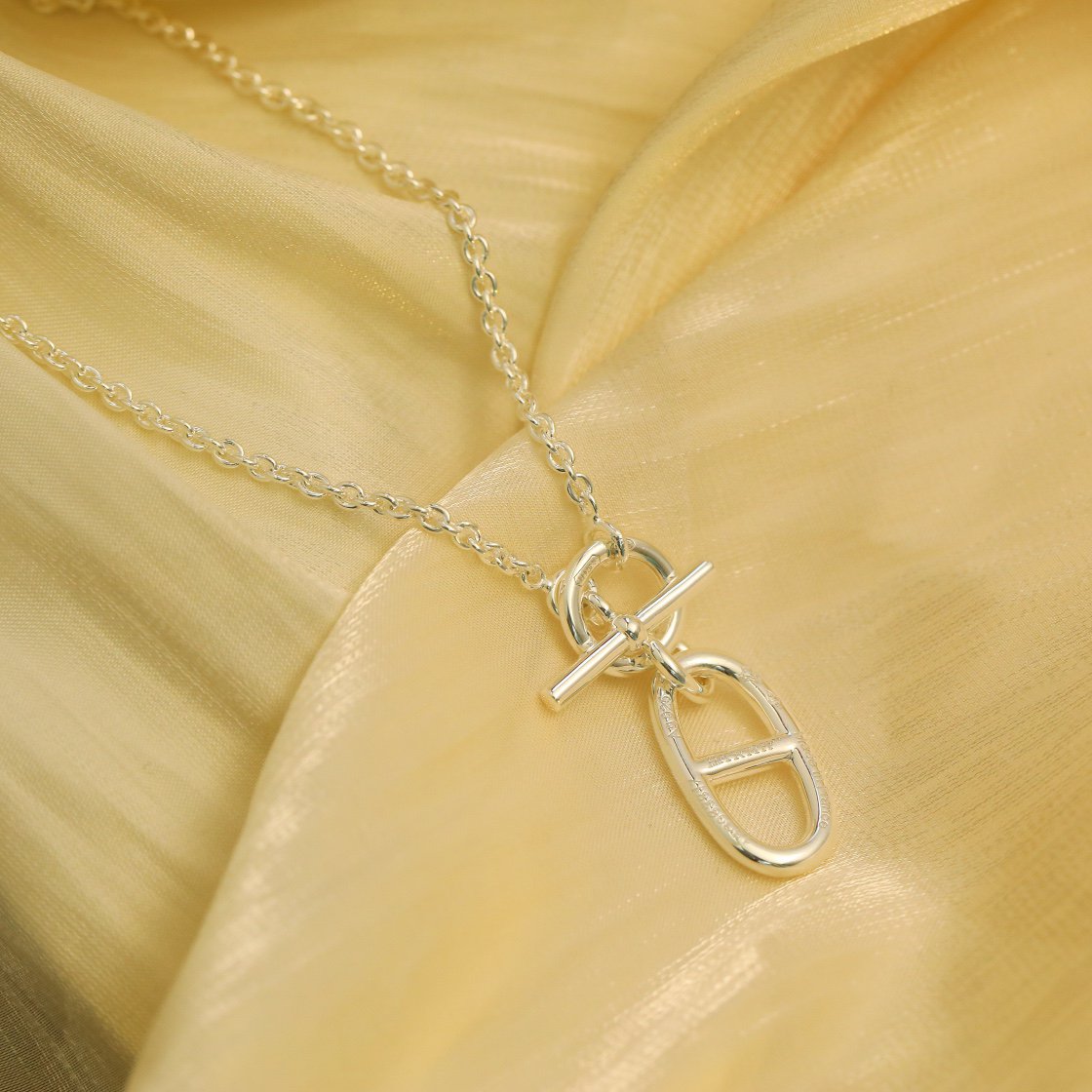 [Leaves]HM CHAINE D'ANCRE PENDANT NECKLACE STERLING SILVER