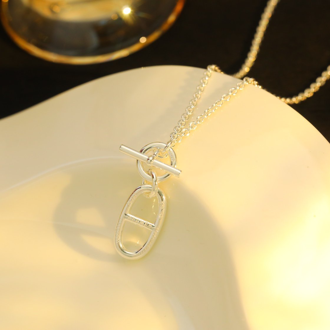 [Leaves]HM CHAINE D'ANCRE PENDANT NECKLACE STERLING SILVER
