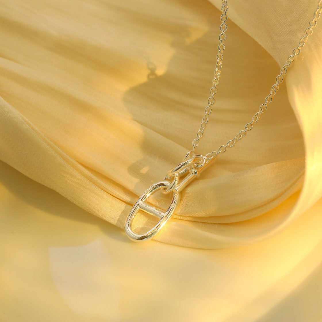 [Leaves]HM CHAINE D'ANCRE PENDANT NECKLACE STERLING SILVER